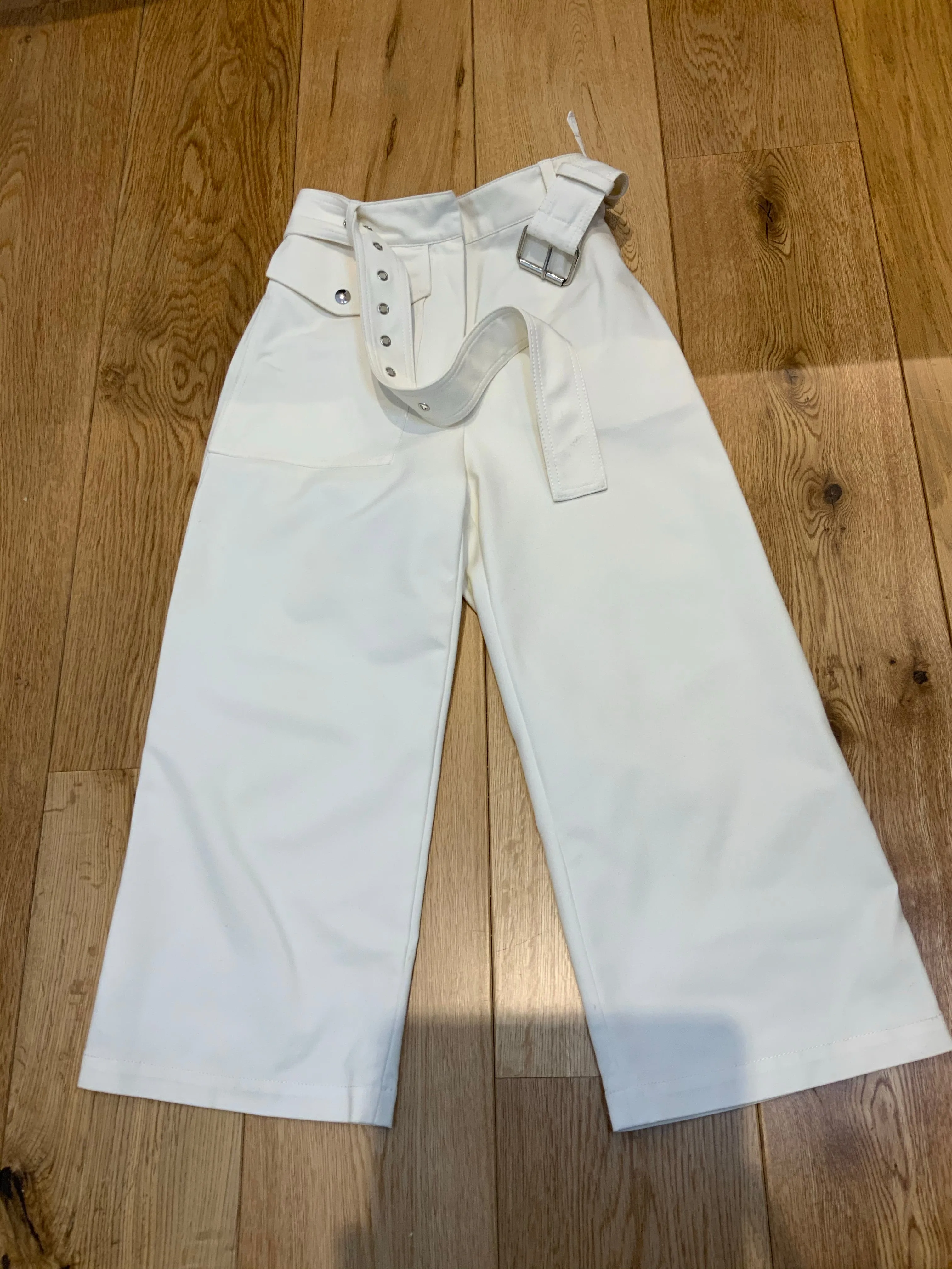 3.1 Phillip Lim White Wide Leg Culottes Pants Trousers Size 00 XXXXS ladies