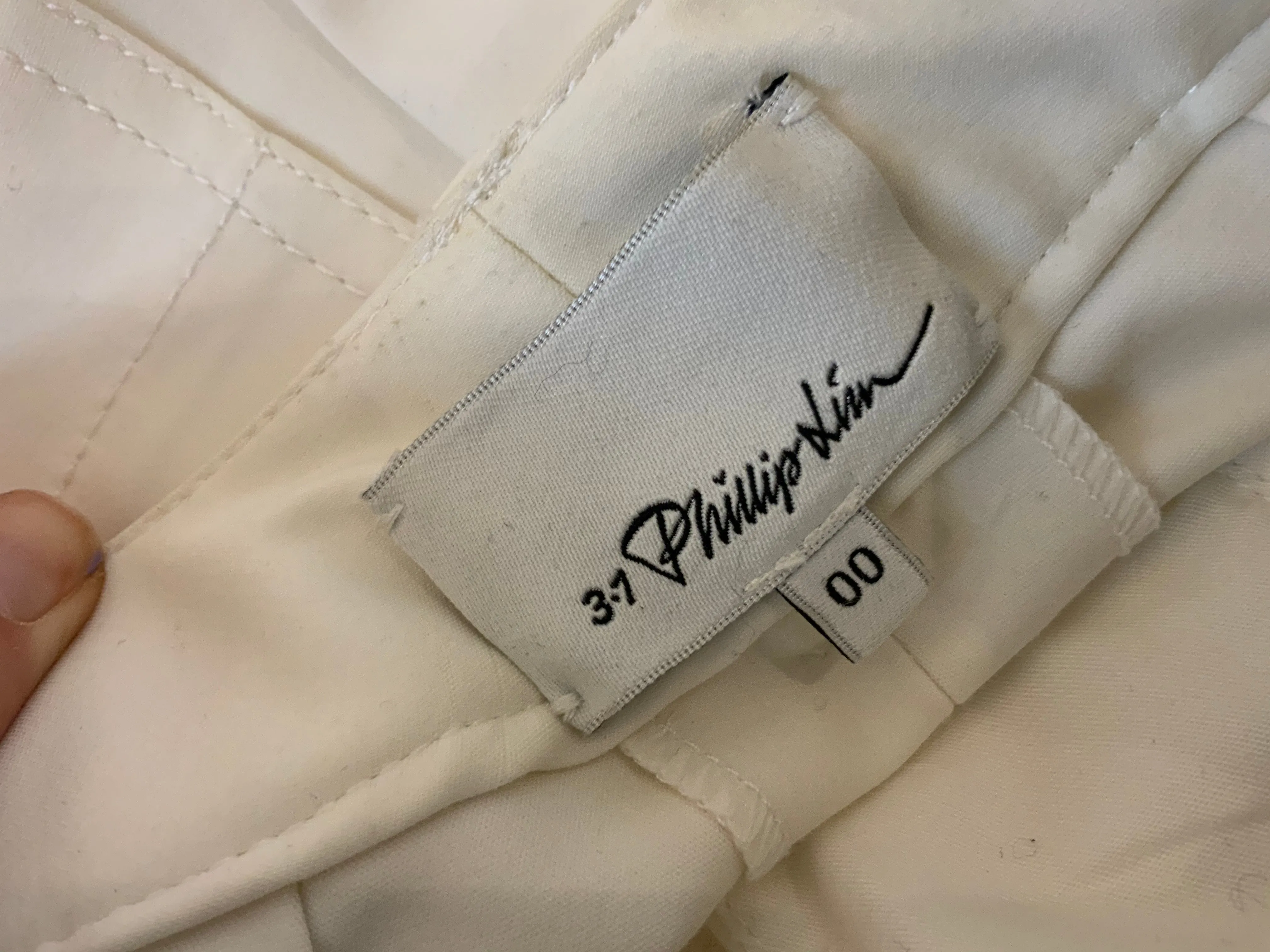 3.1 Phillip Lim White Wide Leg Culottes Pants Trousers Size 00 XXXXS ladies
