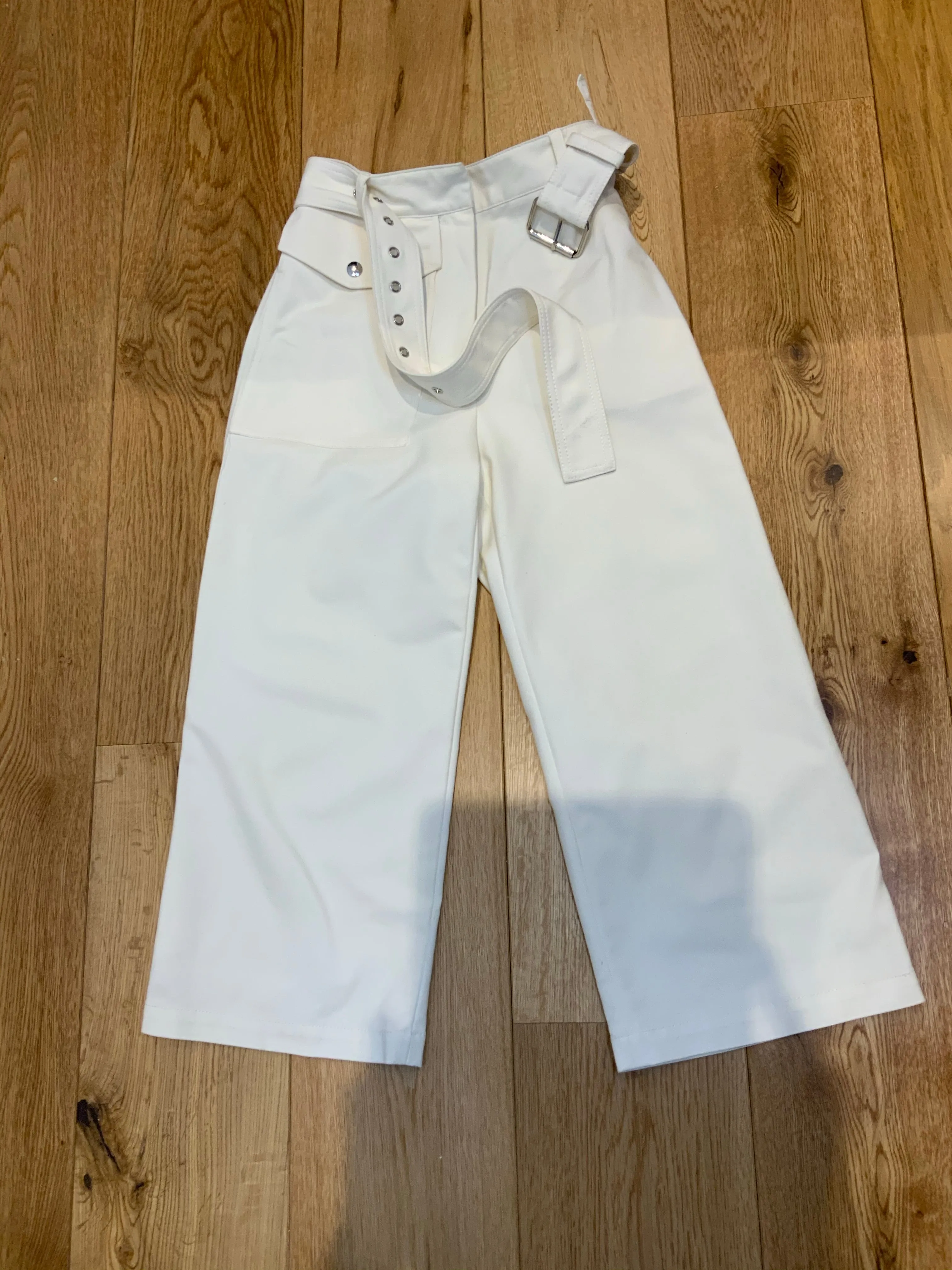 3.1 Phillip Lim White Wide Leg Culottes Pants Trousers Size 00 XXXXS ladies