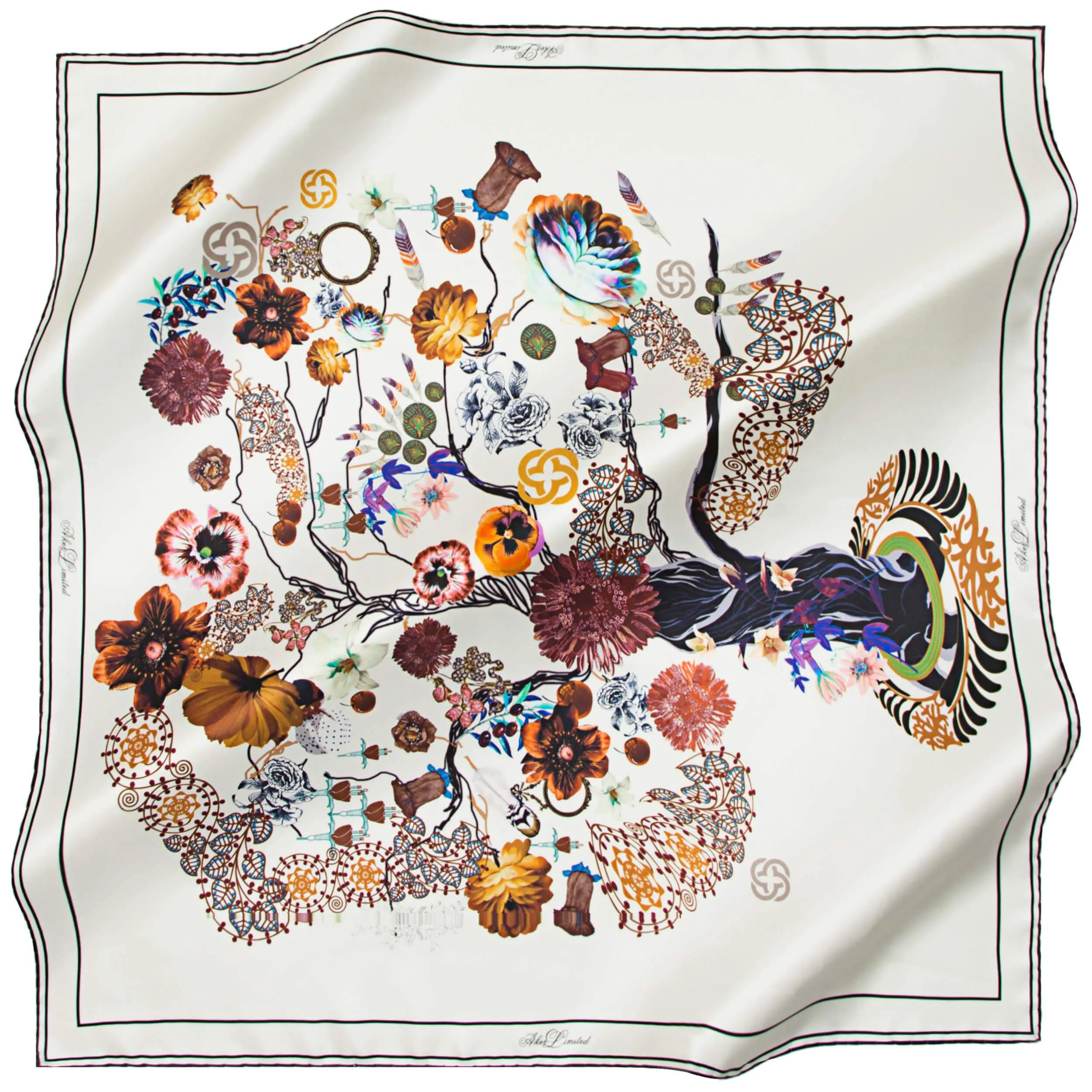 Aker Limited Silk Twill Scarf Tree of Life