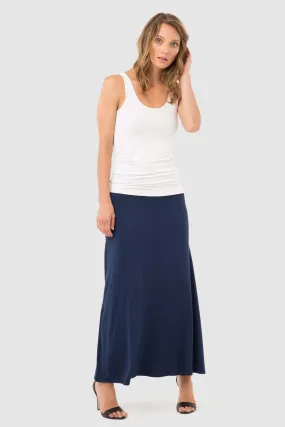 ARIANNA Bamboo Navy A-line Skirt