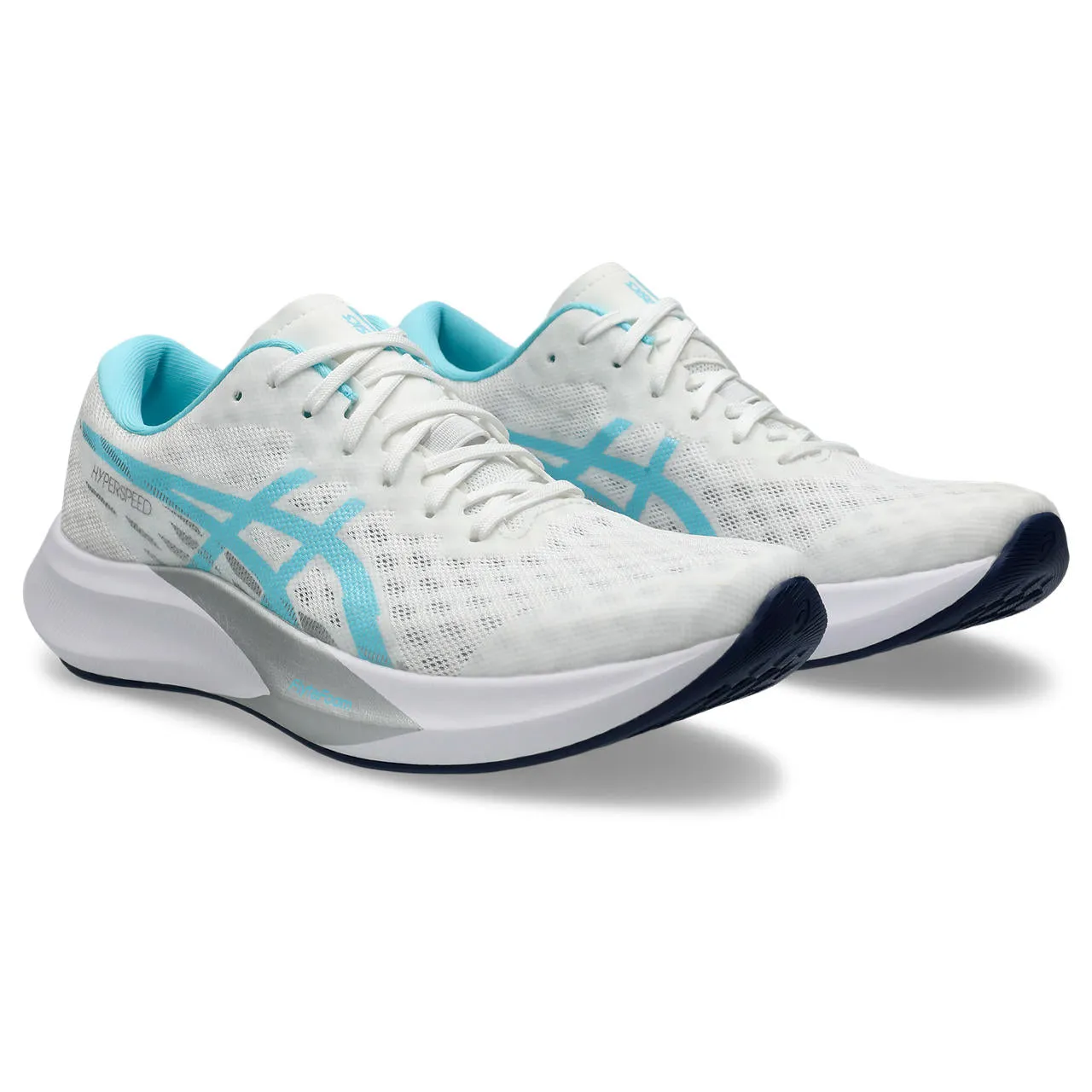 ASICS HYPER SPEED 4 (WOMENS) WHITE/BRIGHT CYAN