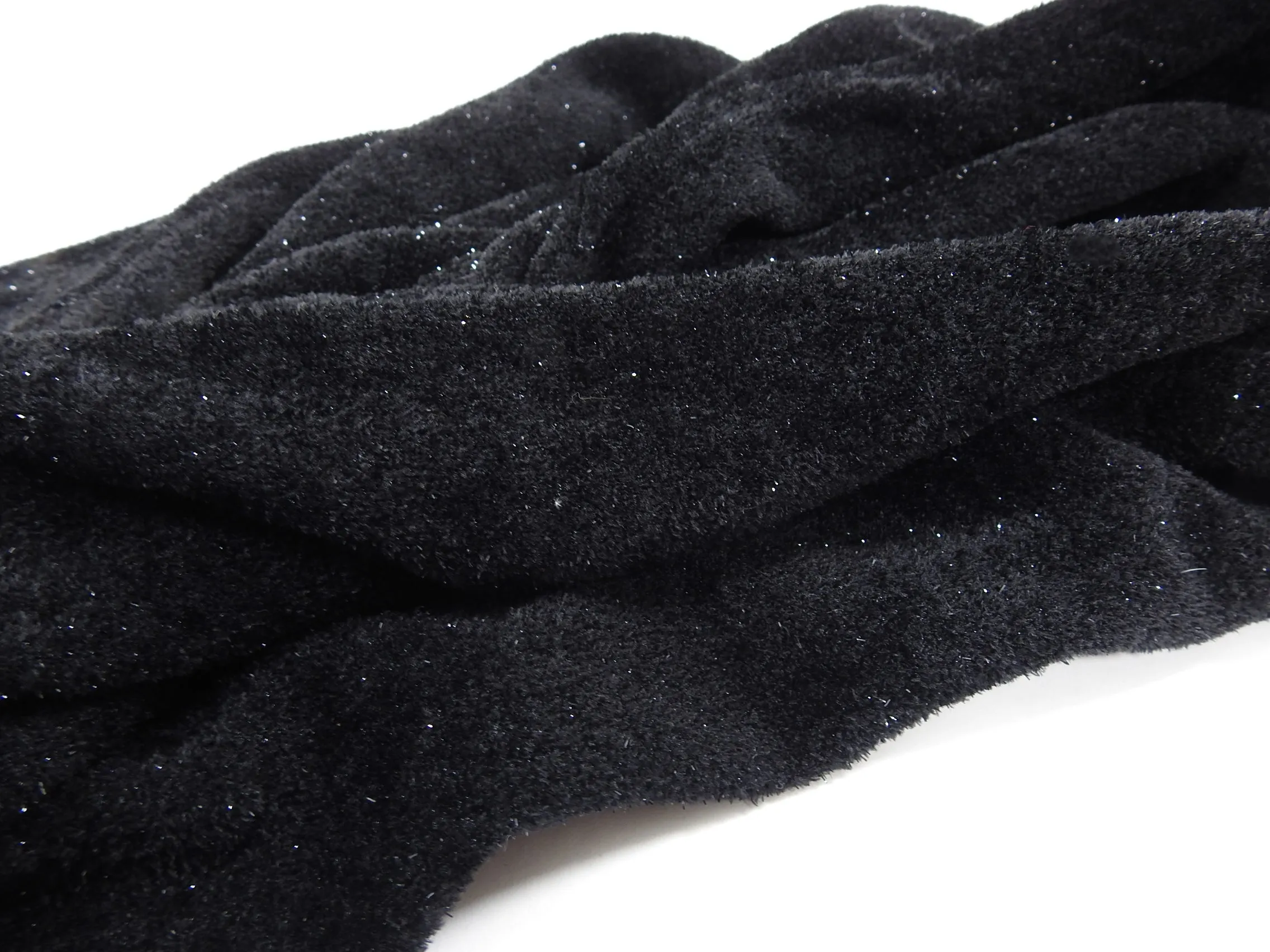 Comme des Garcons Black Shimmer Knit Tinsel Velour Maxi Dress - S
