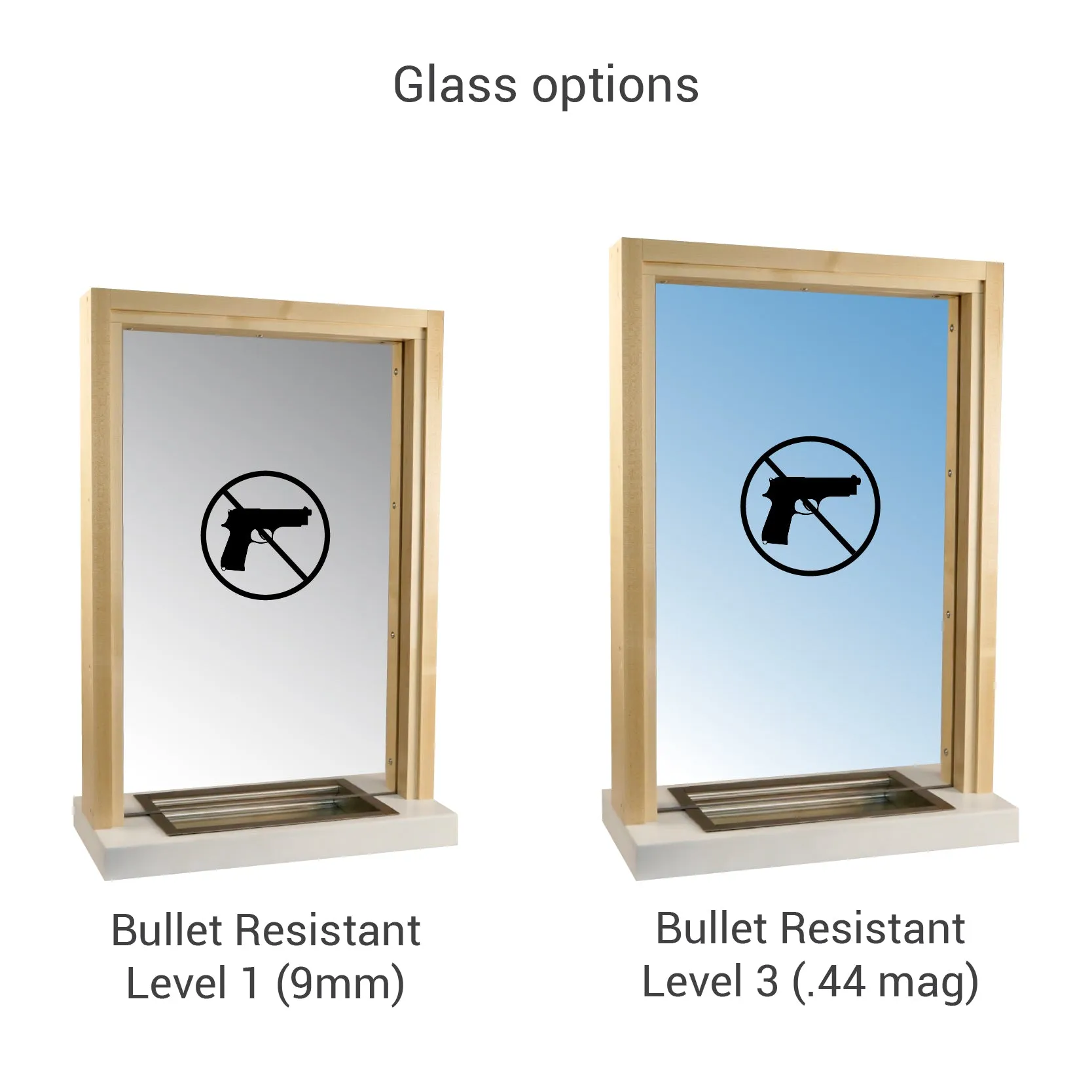 CSE-SW-TW1 | Wood-framed Bullet Resistant Ticket Window | Designer Series