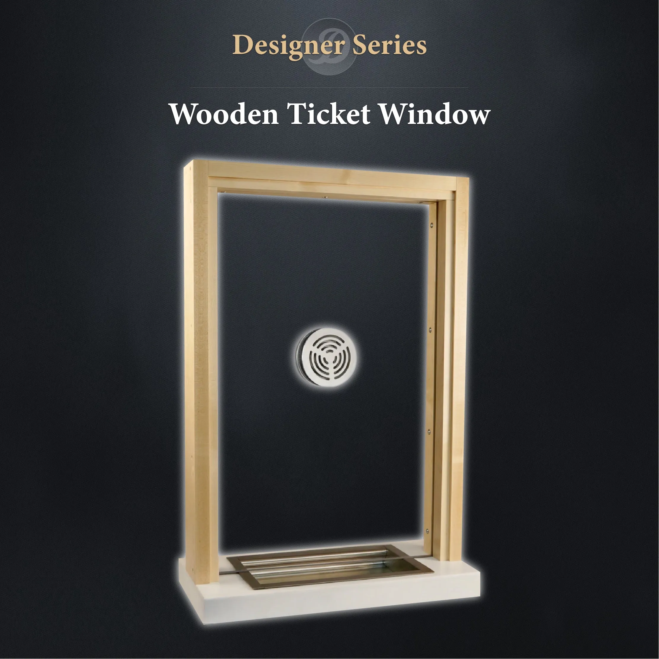 CSE-SW-TW1 | Wood-framed Bullet Resistant Ticket Window | Designer Series
