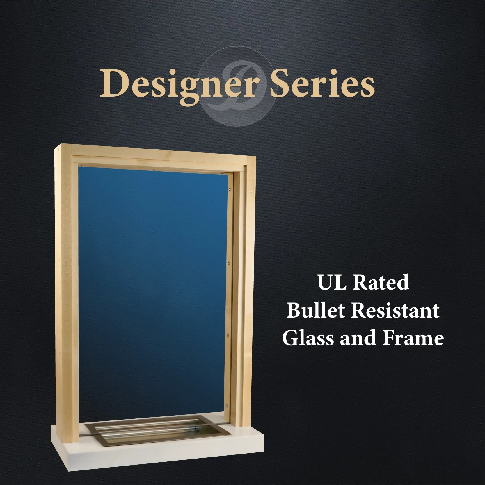 CSE-SW-TW1 | Wood-framed Bullet Resistant Ticket Window | Designer Series