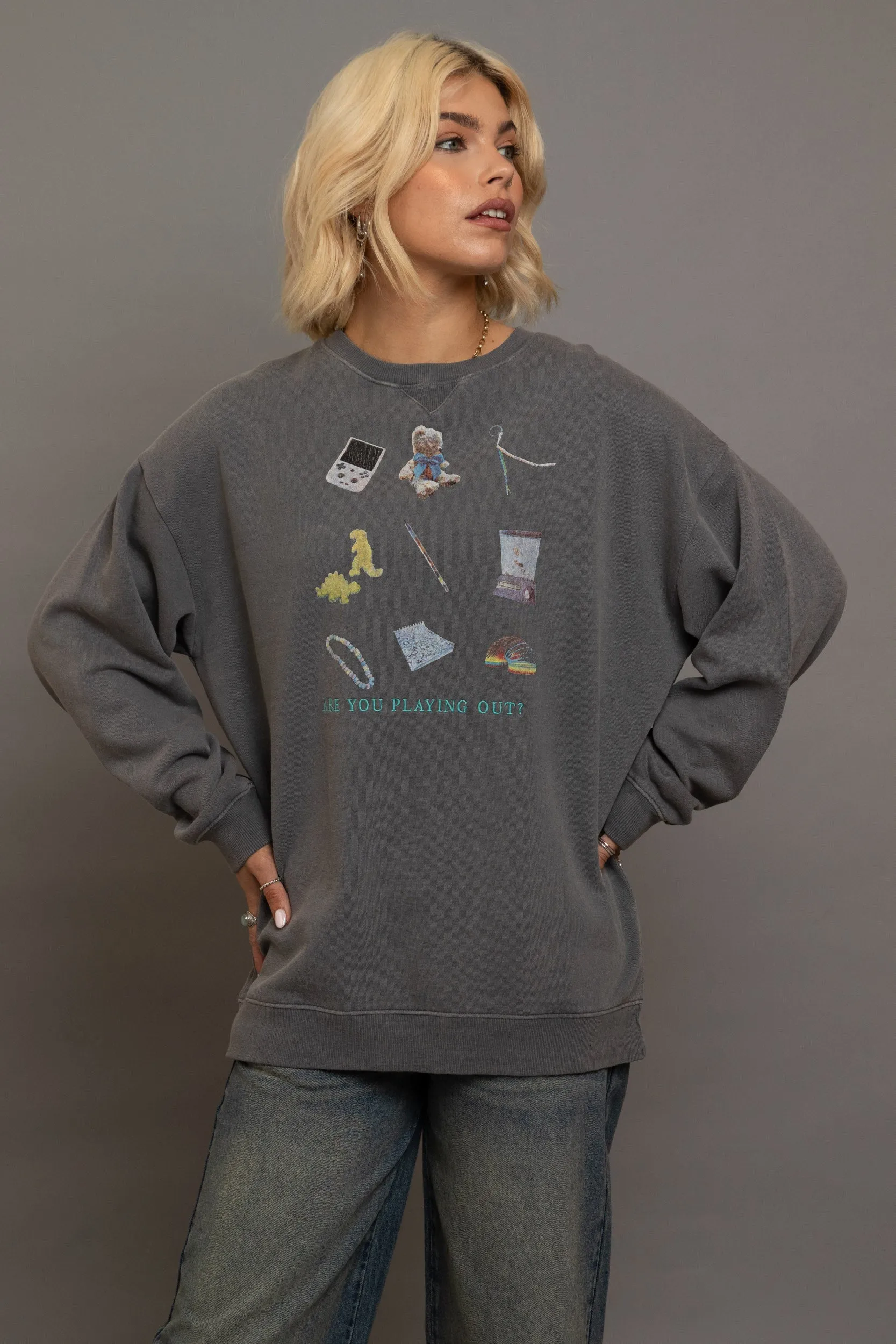 Daisy Street - Oversized ‘Playing Out’ Sweater