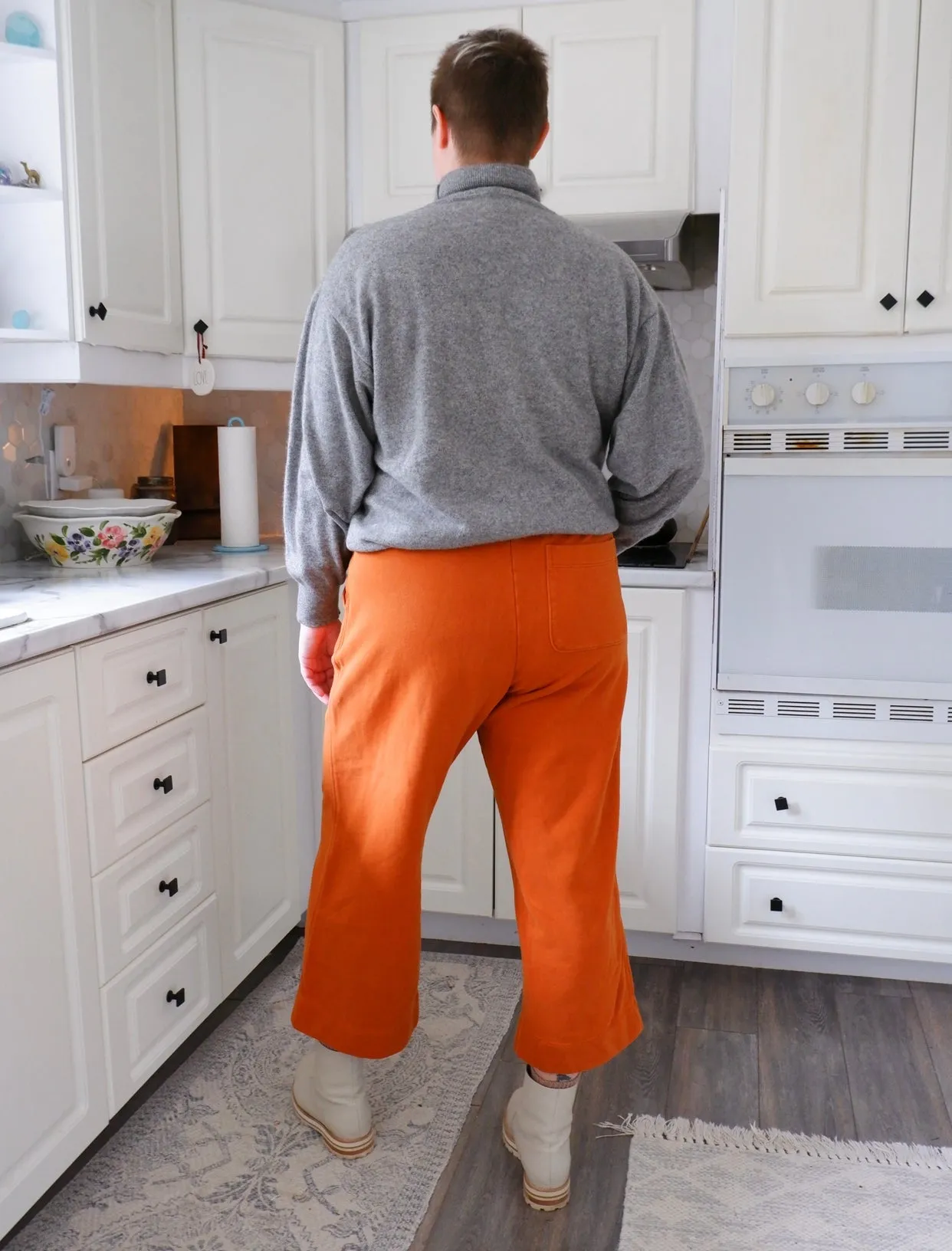 Everlane Burnt Orange Drawstring Culottes - L/XL