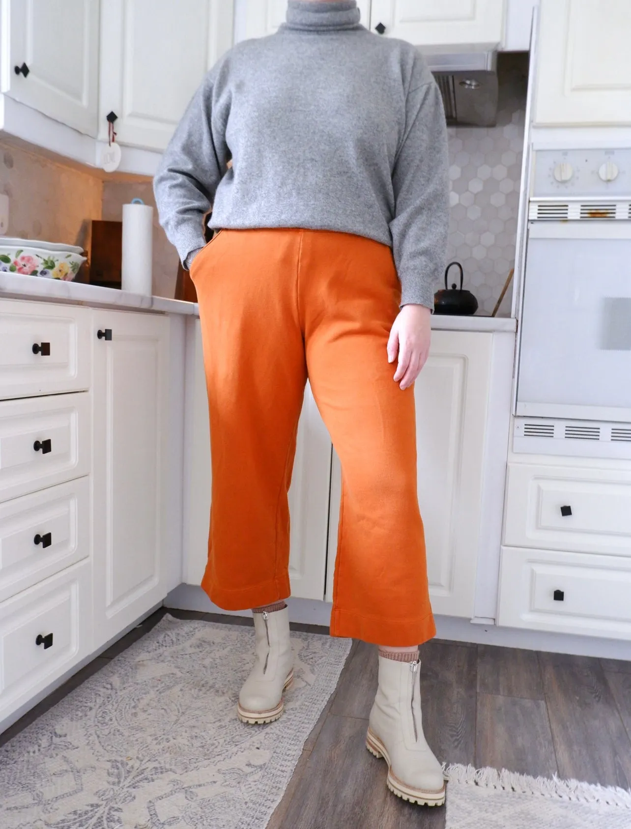 Everlane Burnt Orange Drawstring Culottes - L/XL