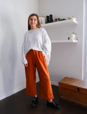 Everlane Burnt Orange Drawstring Culottes - L/XL