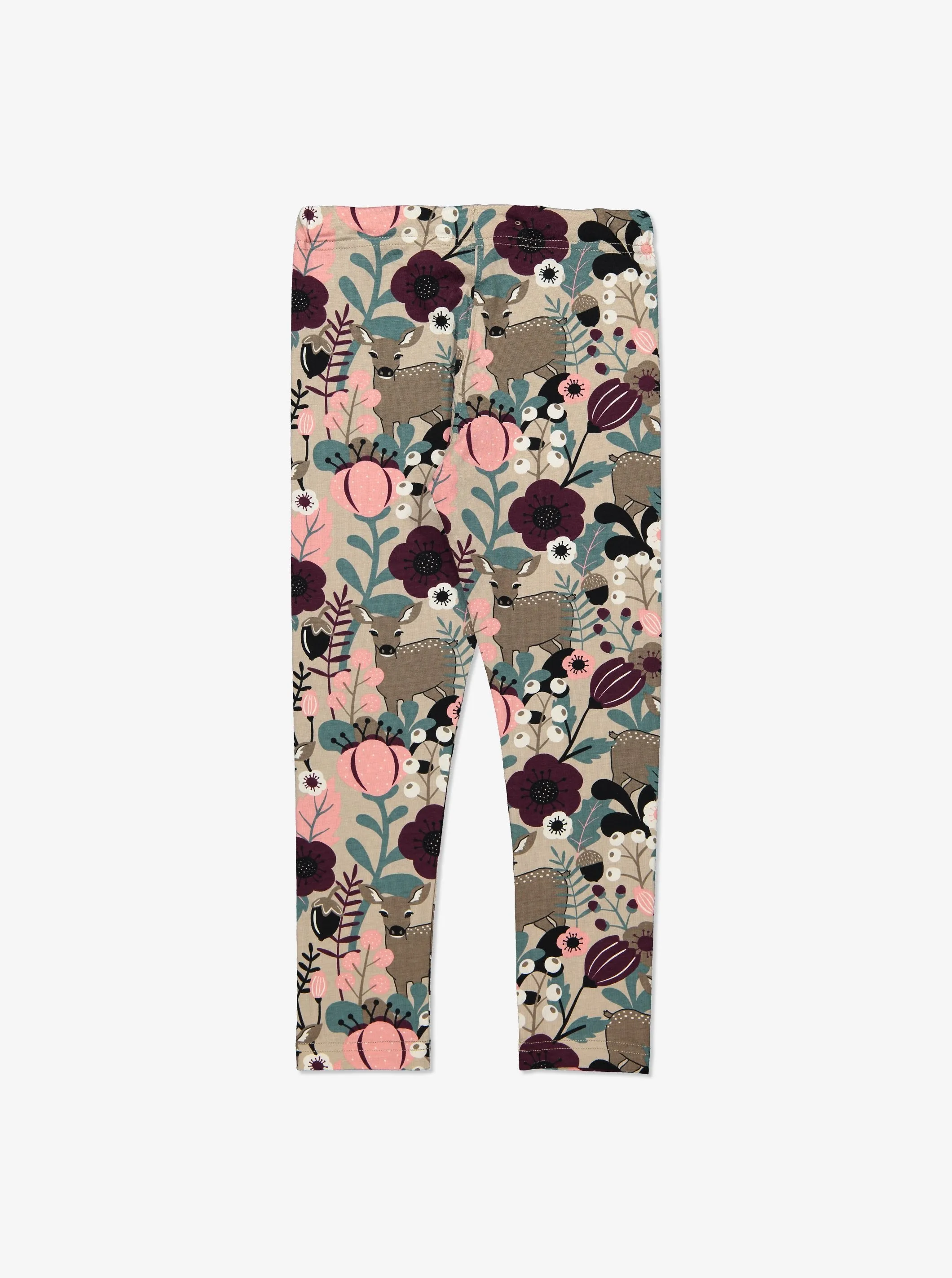 Fawn and Flowers Kids Leggings