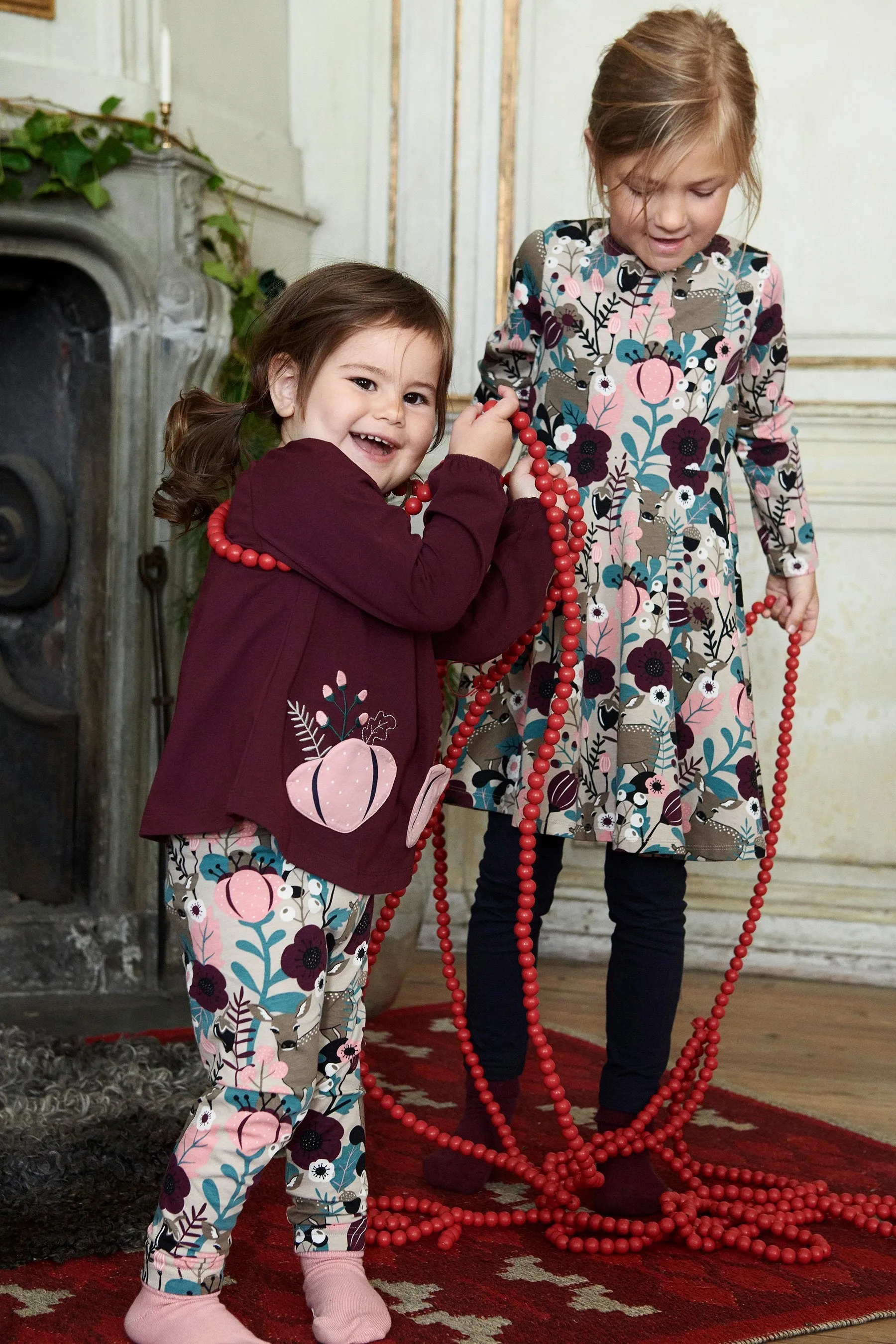 Fawn and Flowers Kids Leggings