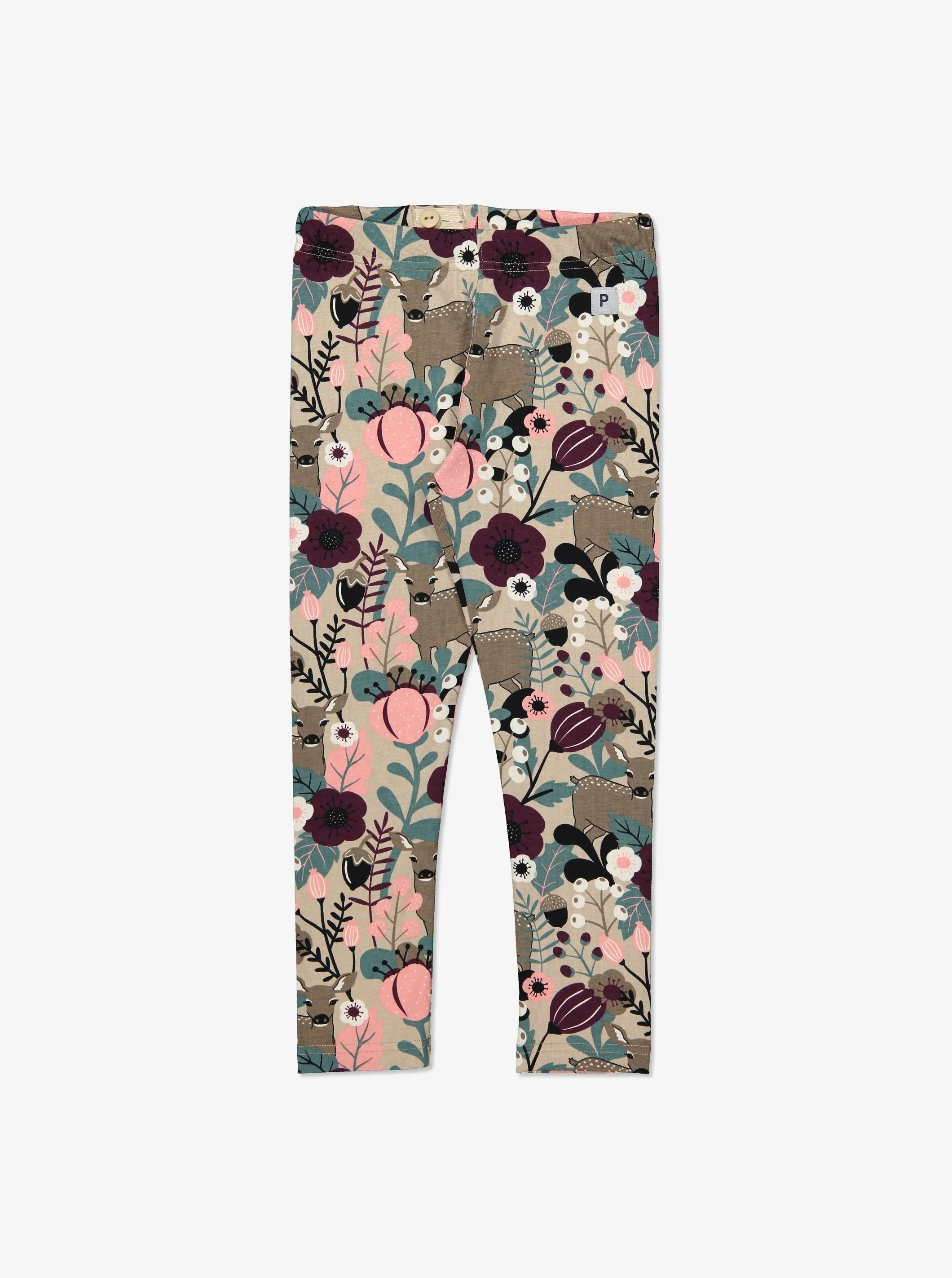 Fawn and Flowers Kids Leggings