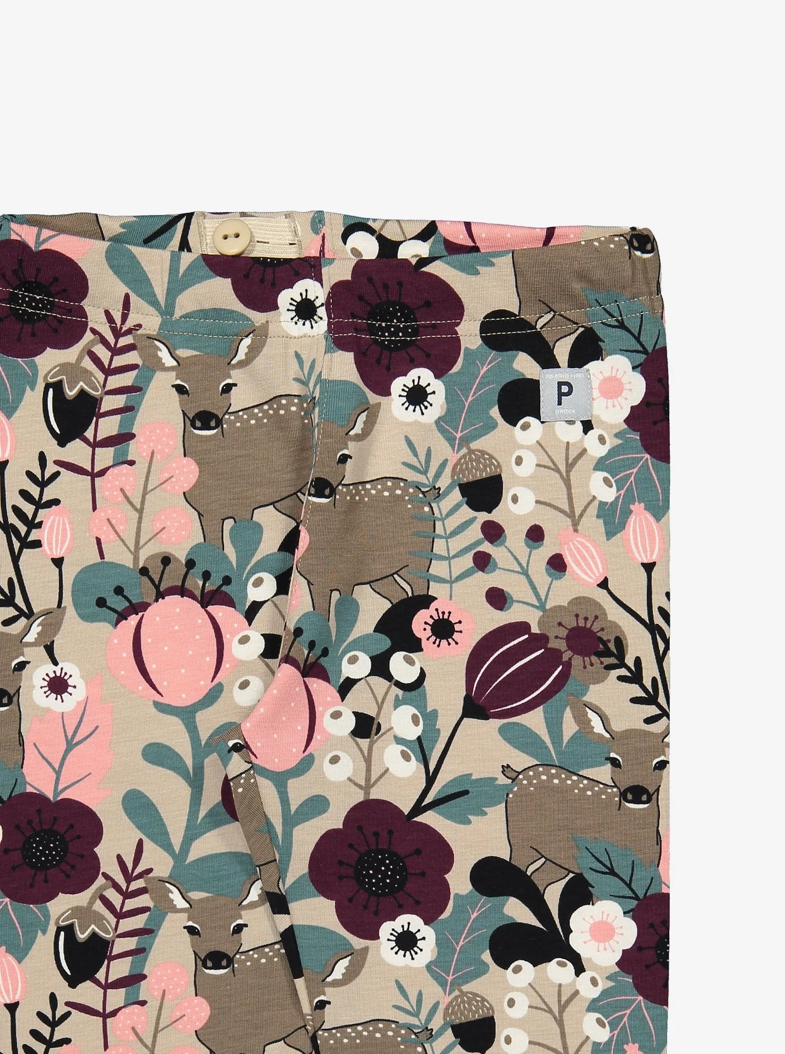 Fawn and Flowers Kids Leggings