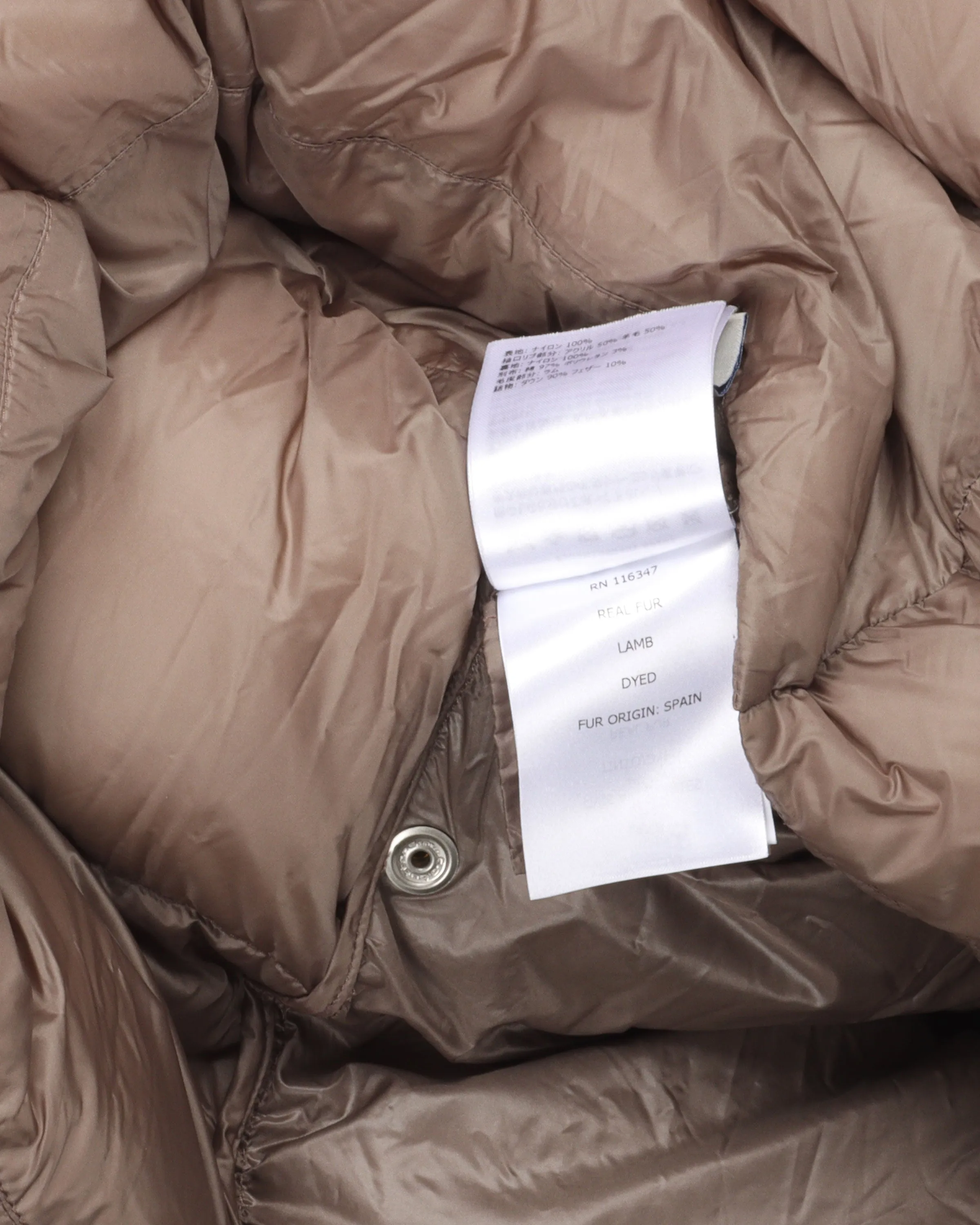 Genius Rick Owens Shearling Puffer Jacket