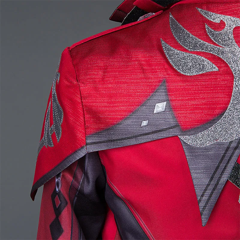Genshin Impact Diluc Cosplay Costume Game Diluc Red Dead of Night Skin Uniform Suit