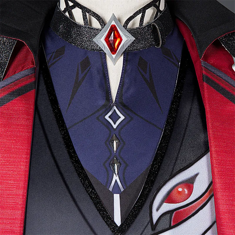Genshin Impact Diluc Cosplay Costume Game Diluc Red Dead of Night Skin Uniform Suit