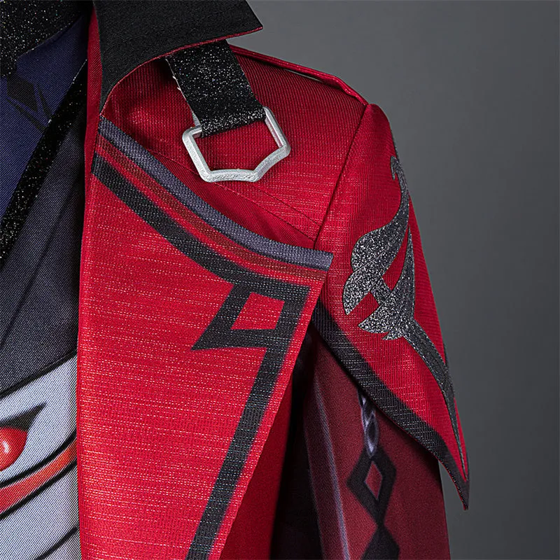 Genshin Impact Diluc Cosplay Costume Game Diluc Red Dead of Night Skin Uniform Suit