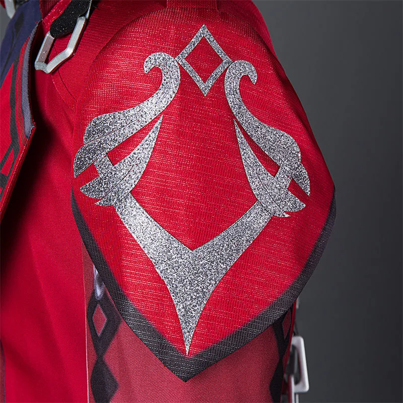 Genshin Impact Diluc Cosplay Costume Game Diluc Red Dead of Night Skin Uniform Suit