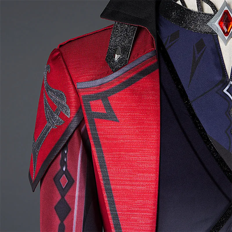 Genshin Impact Diluc Cosplay Costume Game Diluc Red Dead of Night Skin Uniform Suit