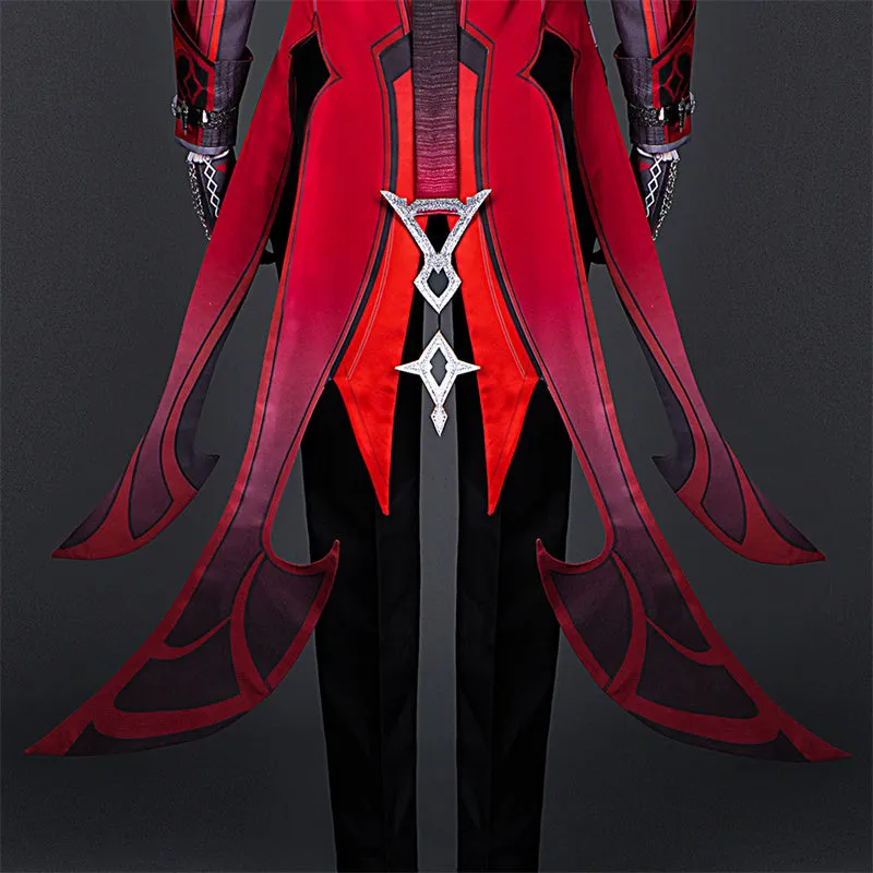 Genshin Impact Diluc Cosplay Costume Game Diluc Red Dead of Night Skin Uniform Suit
