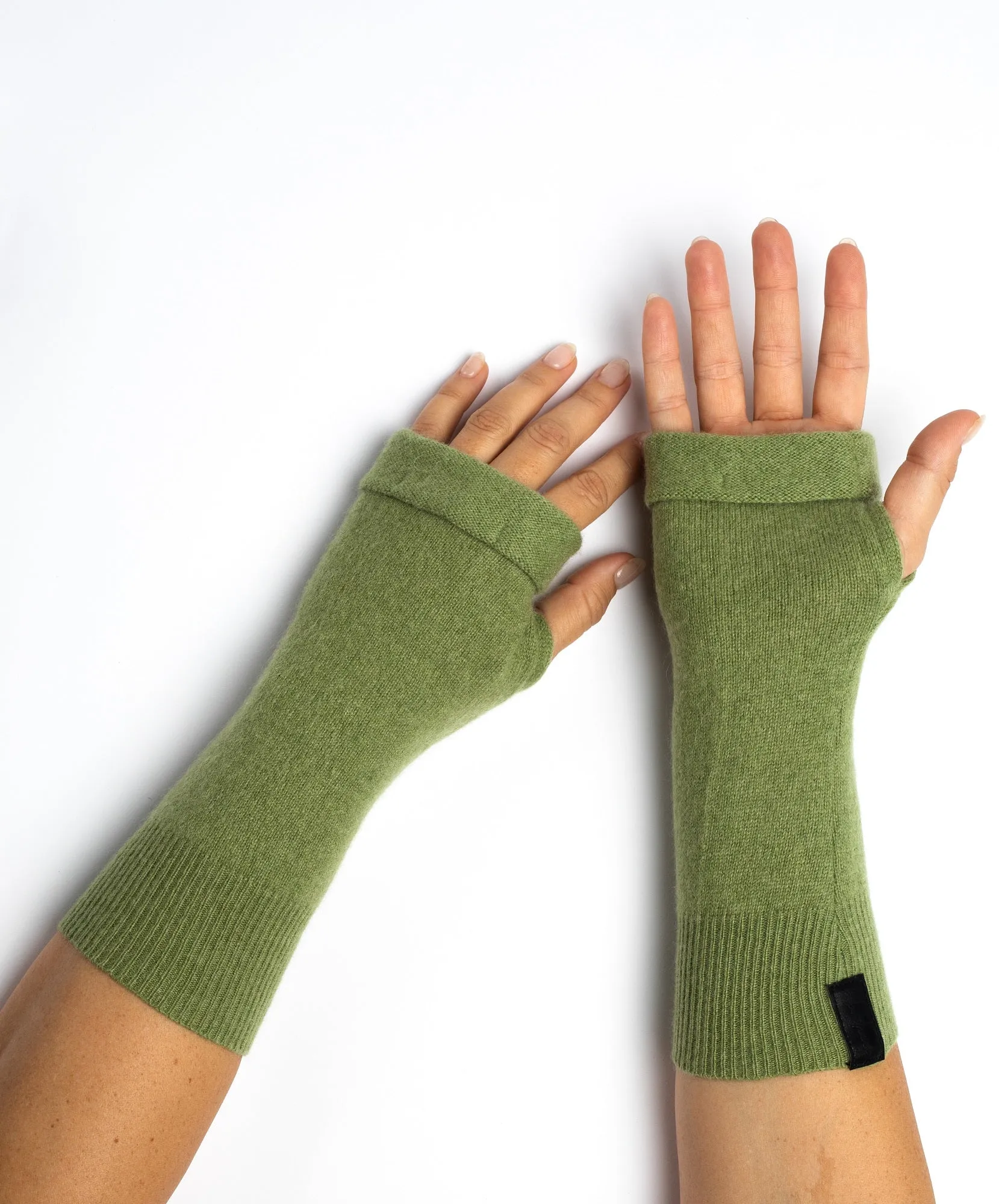 Jewel Fingerless Gloves Set - Purple, Blue and Matcha Green, Box of 3