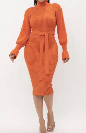 Luna Statement Sleeve Midi Dress