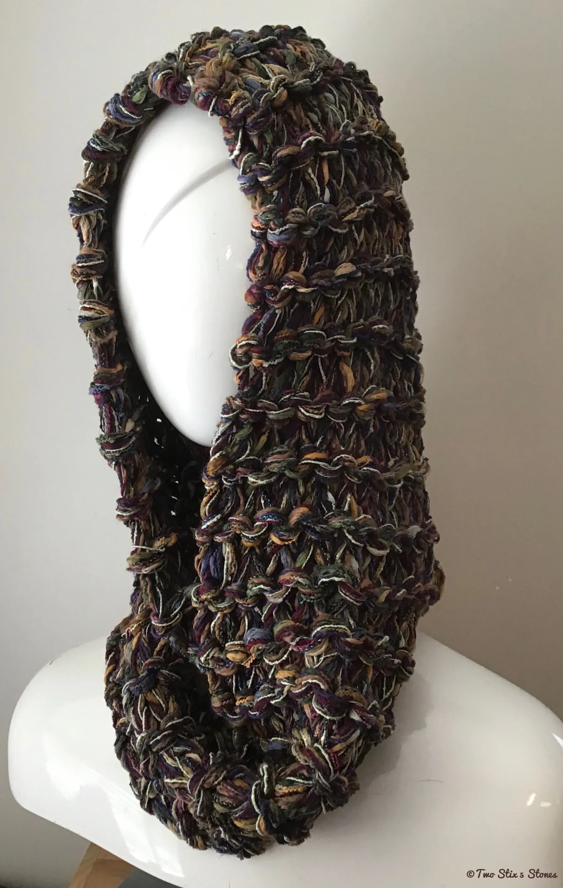 Luxe Chocolate Tweed Infinity Scarf