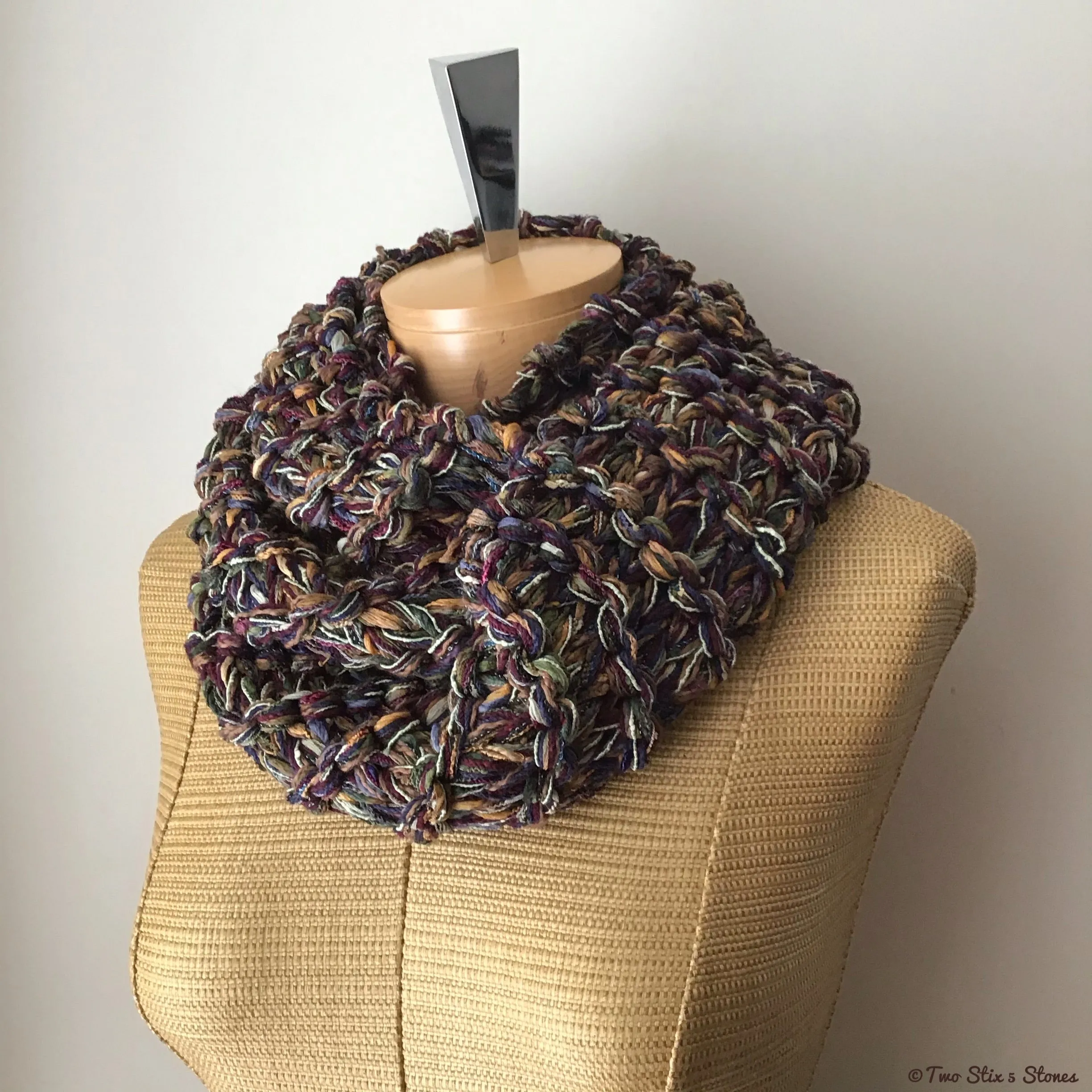 Luxe Chocolate Tweed Infinity Scarf