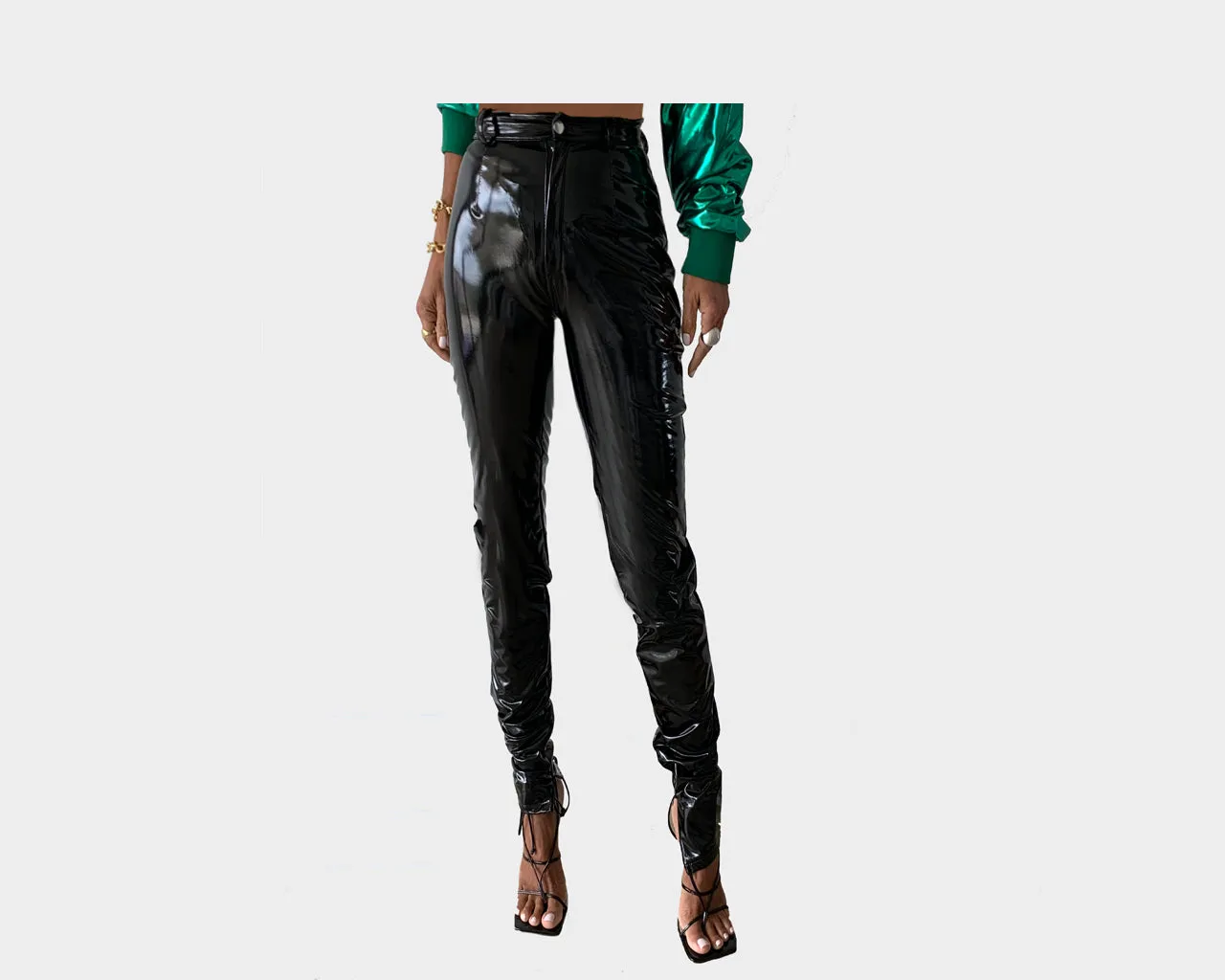 Noir d’Ebène Effet Mouillé Wet Look Bottoms- The Bond Street