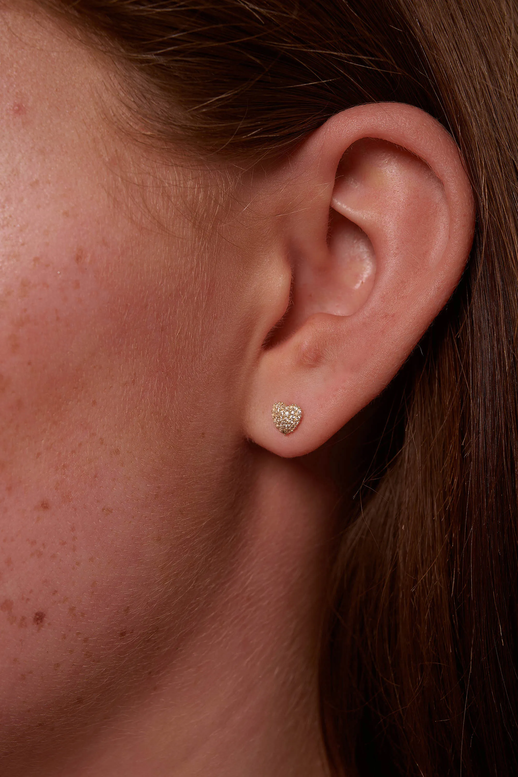 Pave Heart Earrings