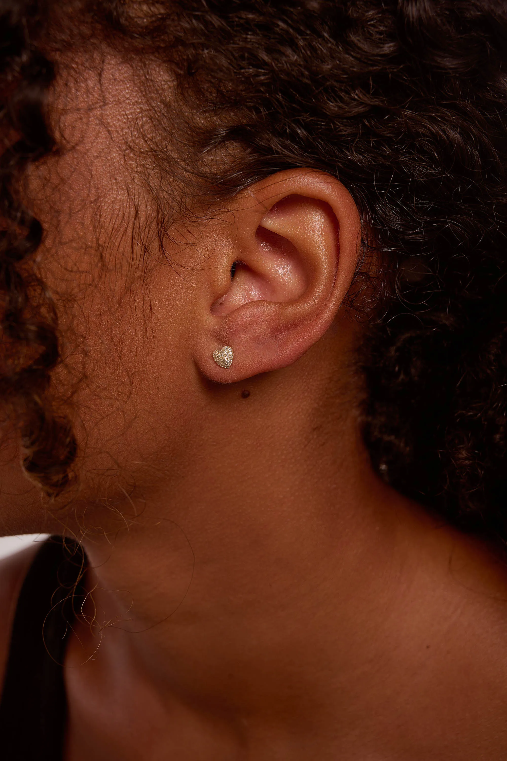 Pave Heart Earrings