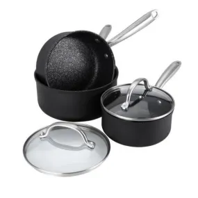 Prestige Scratch Guard Aluminium Saucepan Set 3-Piece