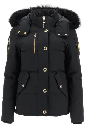 "3q canvas down jacket with shear M34LJ129GS BLK W/BLK SH