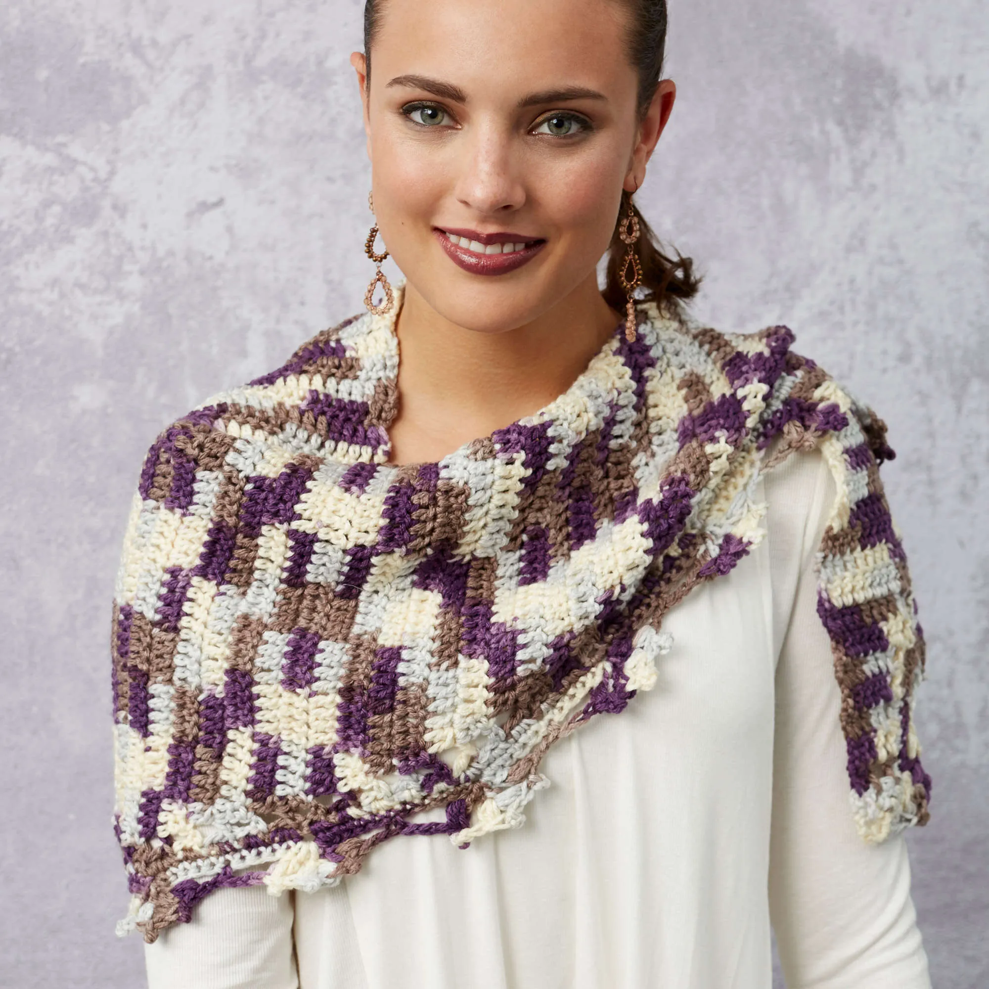 Red Heart Crochet Iris Shawl