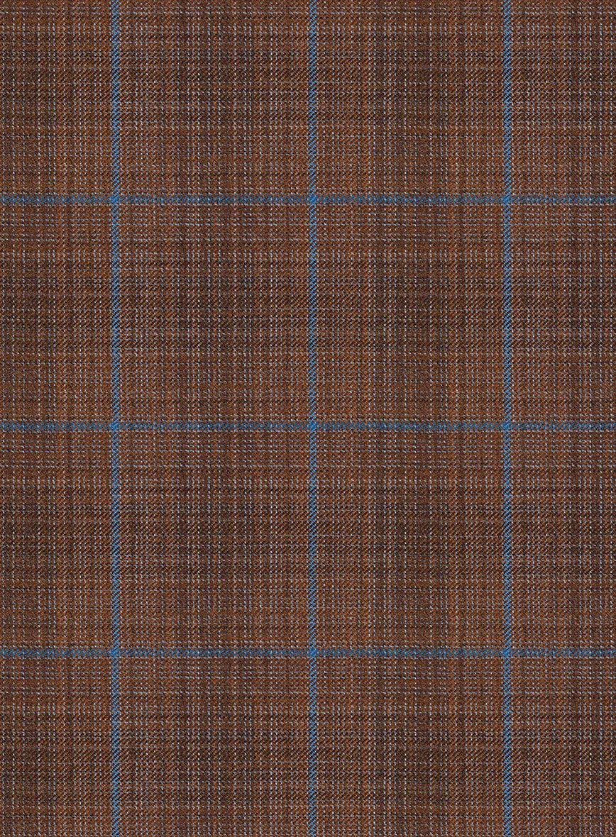 Reda Nutmeg Brown Checks Wool Suit
