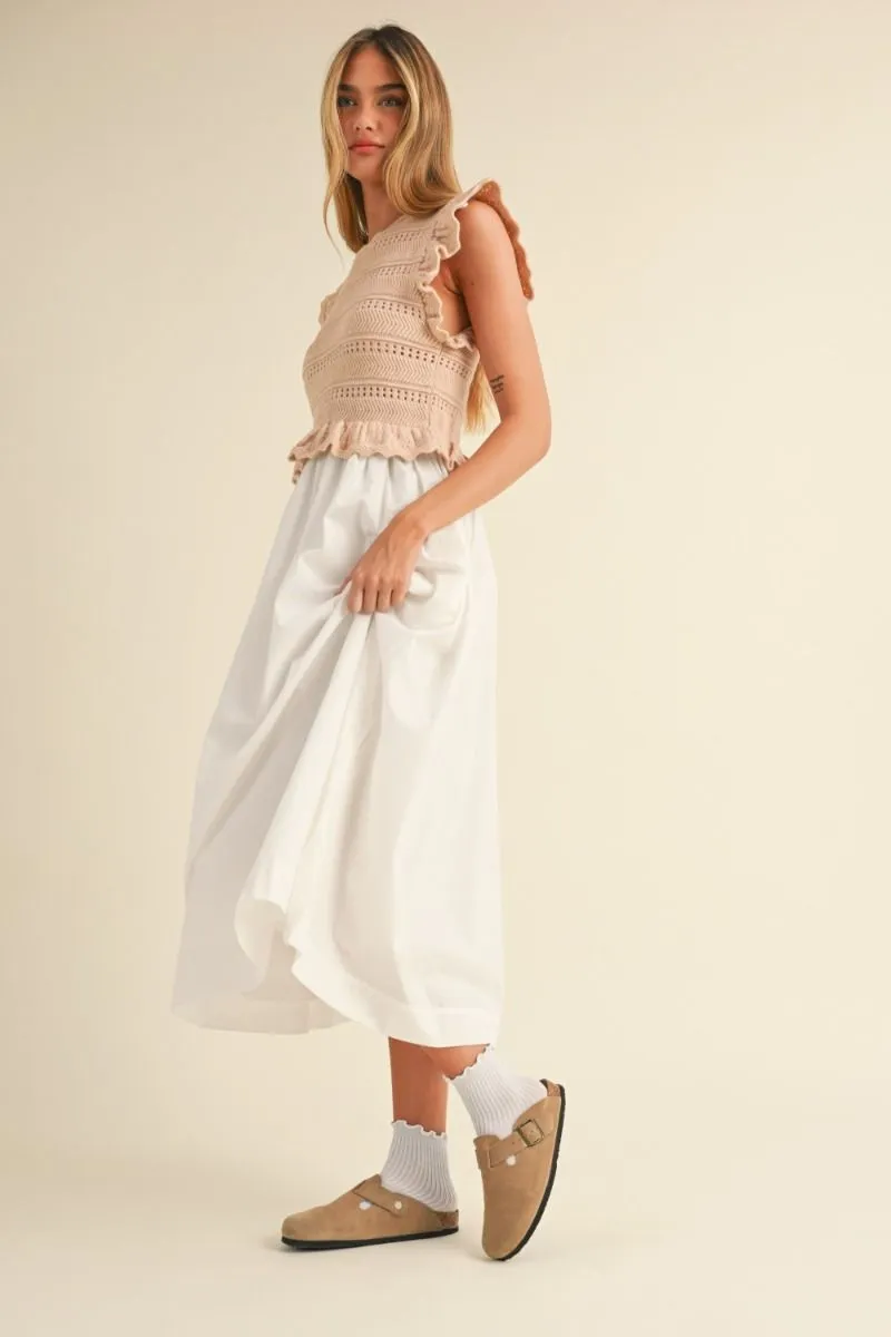 Ruffle Sleeve Knit Dress