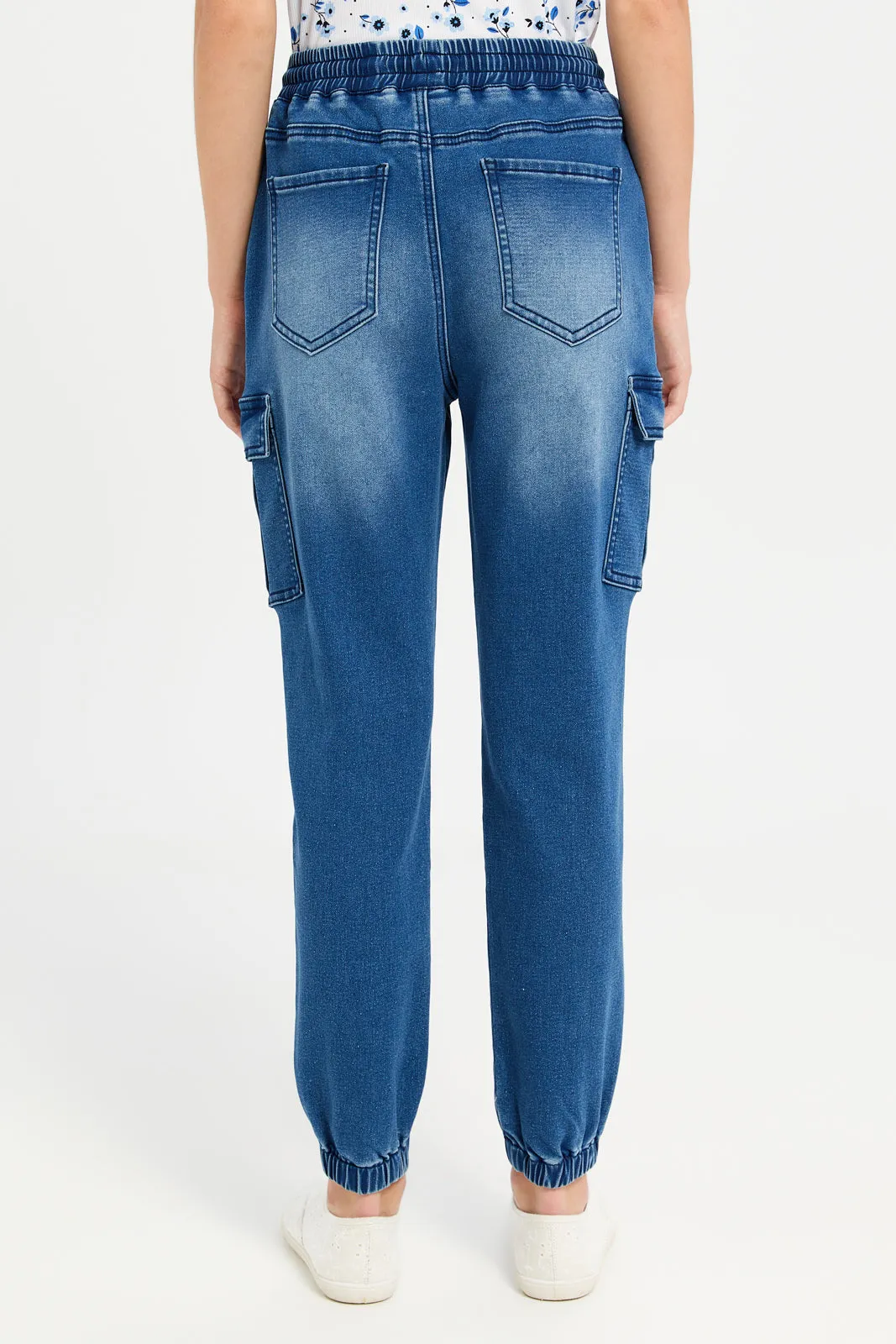 Senior Boys Knitted Joggers With Cargo Pocket
