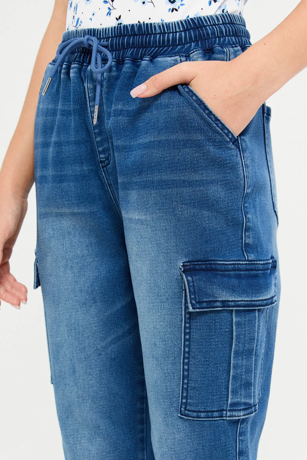 Senior Boys Knitted Joggers With Cargo Pocket