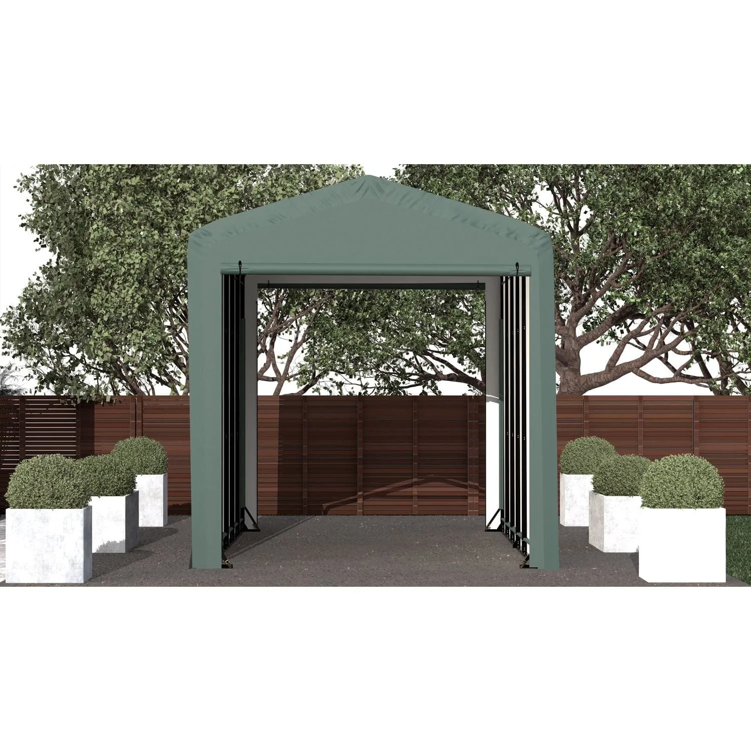 ShelterLogic | ShelterTube Wind and Snow-Load Rated Garage 14x27x16 Green
