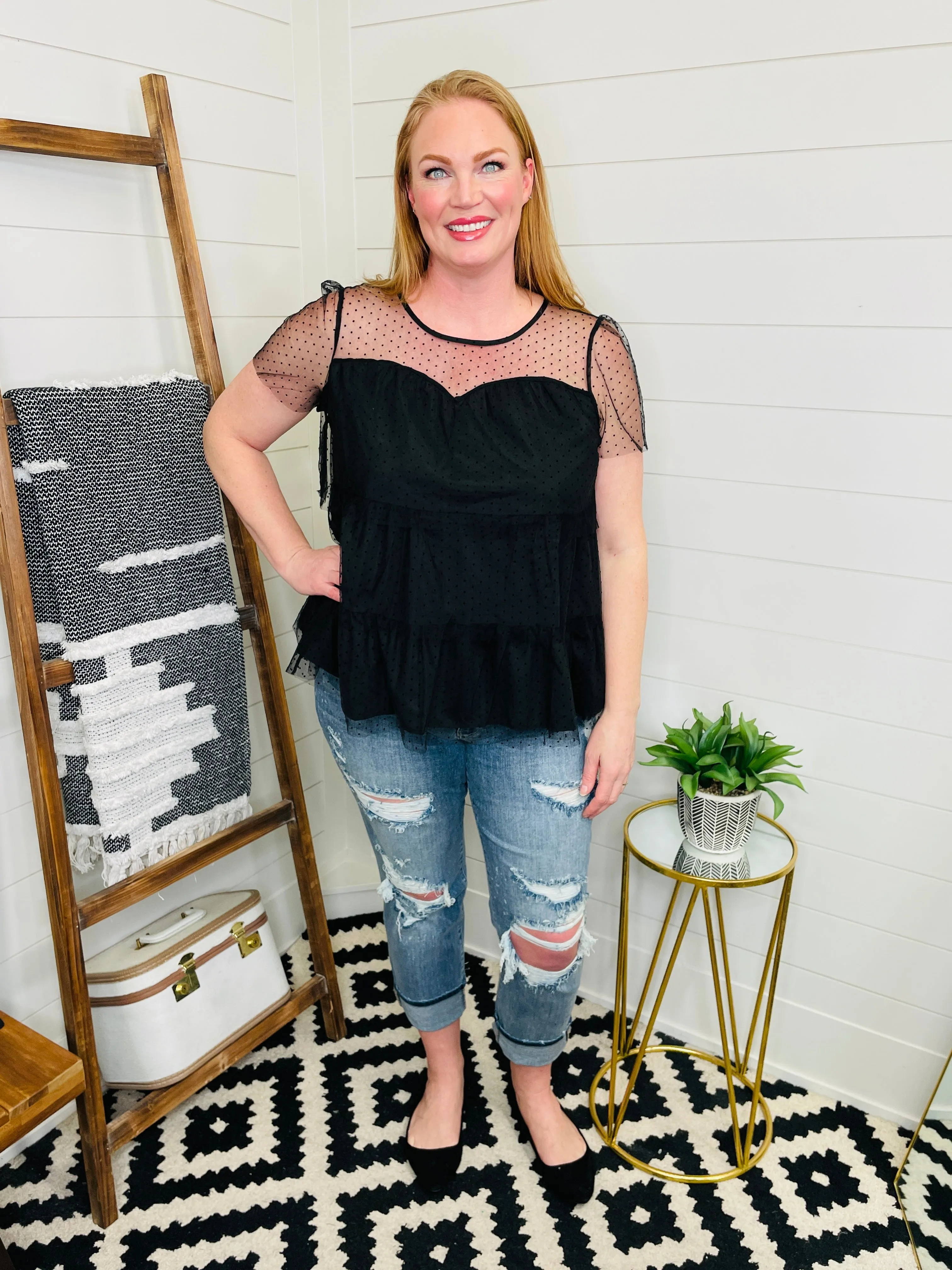 Sweetheart Tiered Dot Top