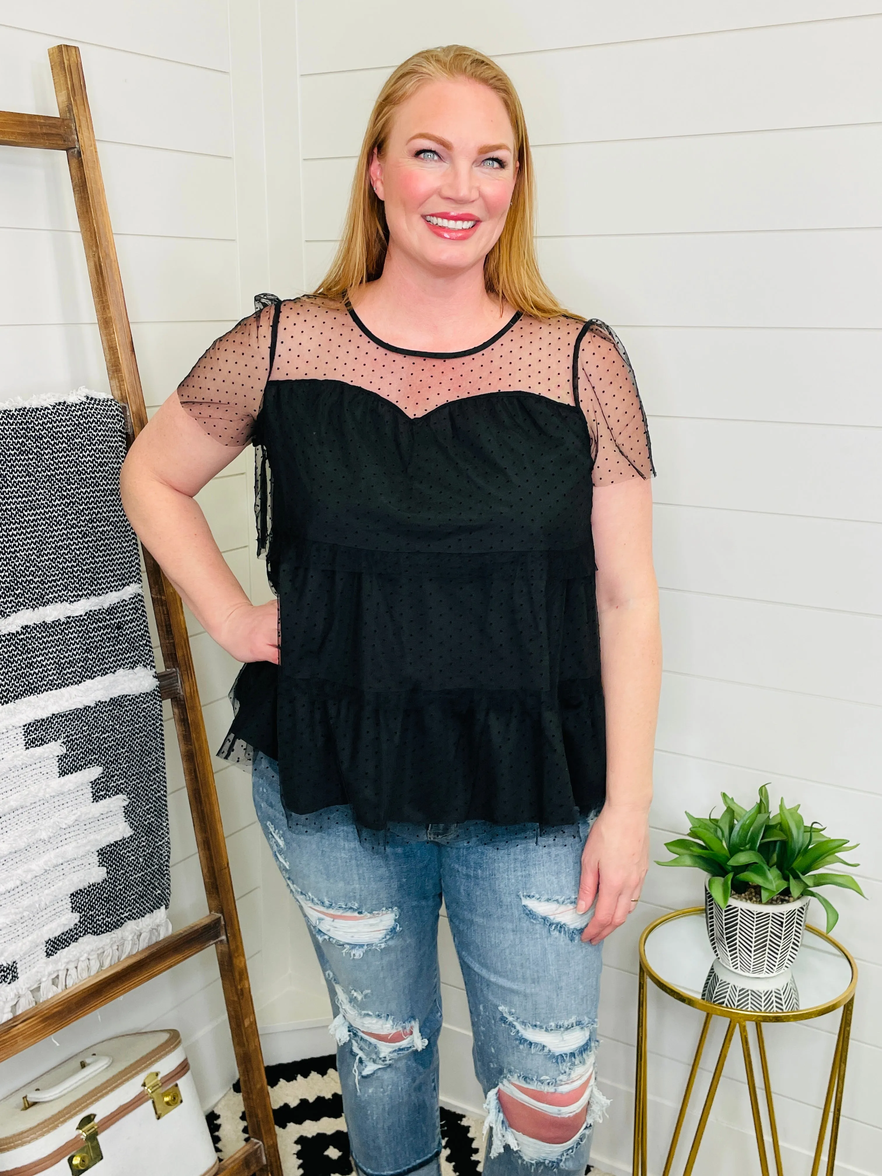 Sweetheart Tiered Dot Top