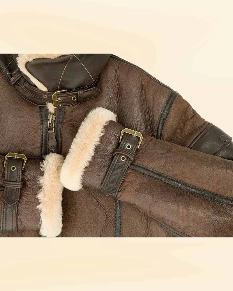 Titan Defender Bomber leather fur Jacket
