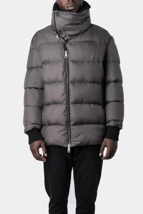 Vegan high neck puffer jacket, Black