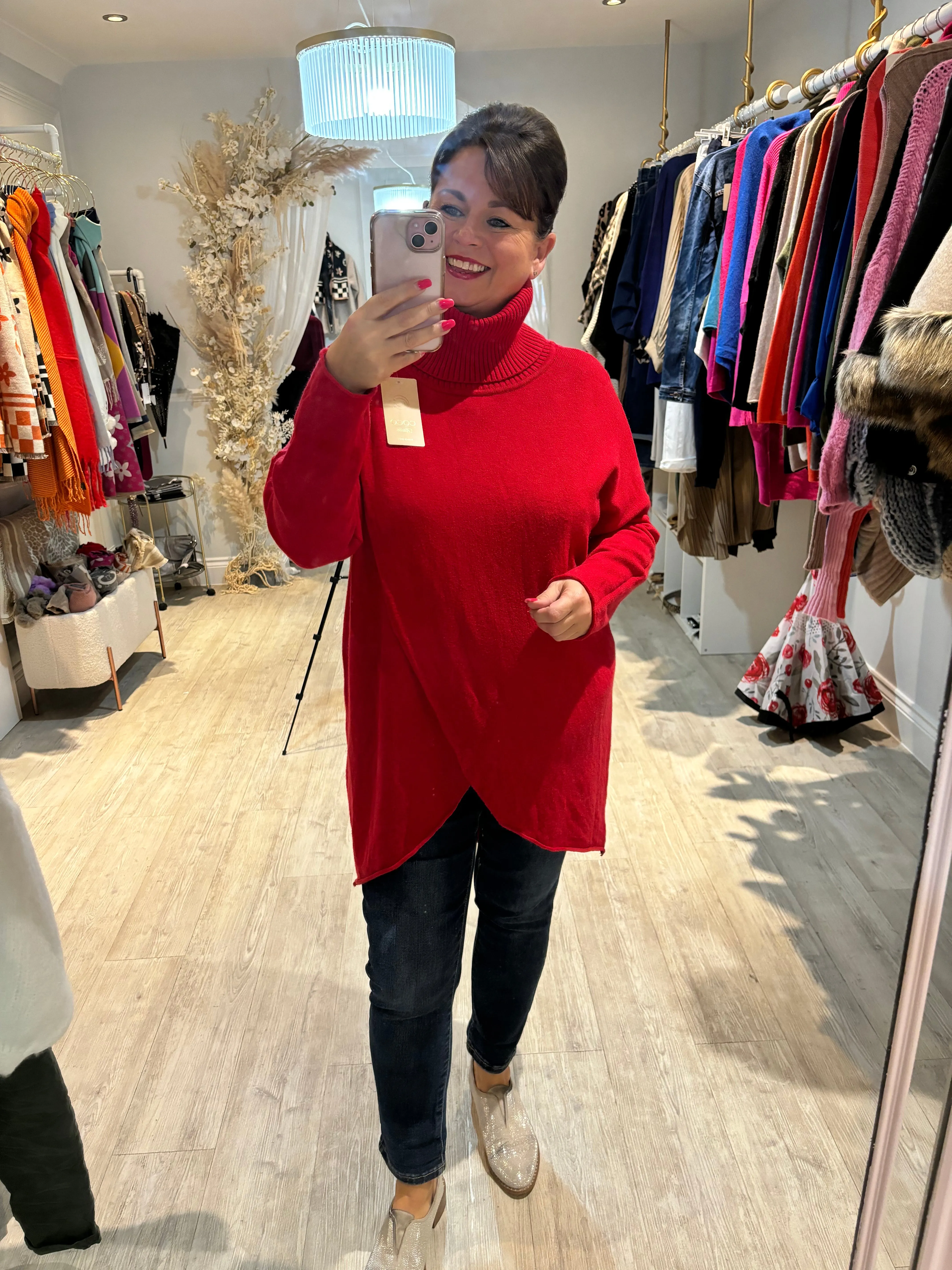 Wrap Roll Neck Jumper